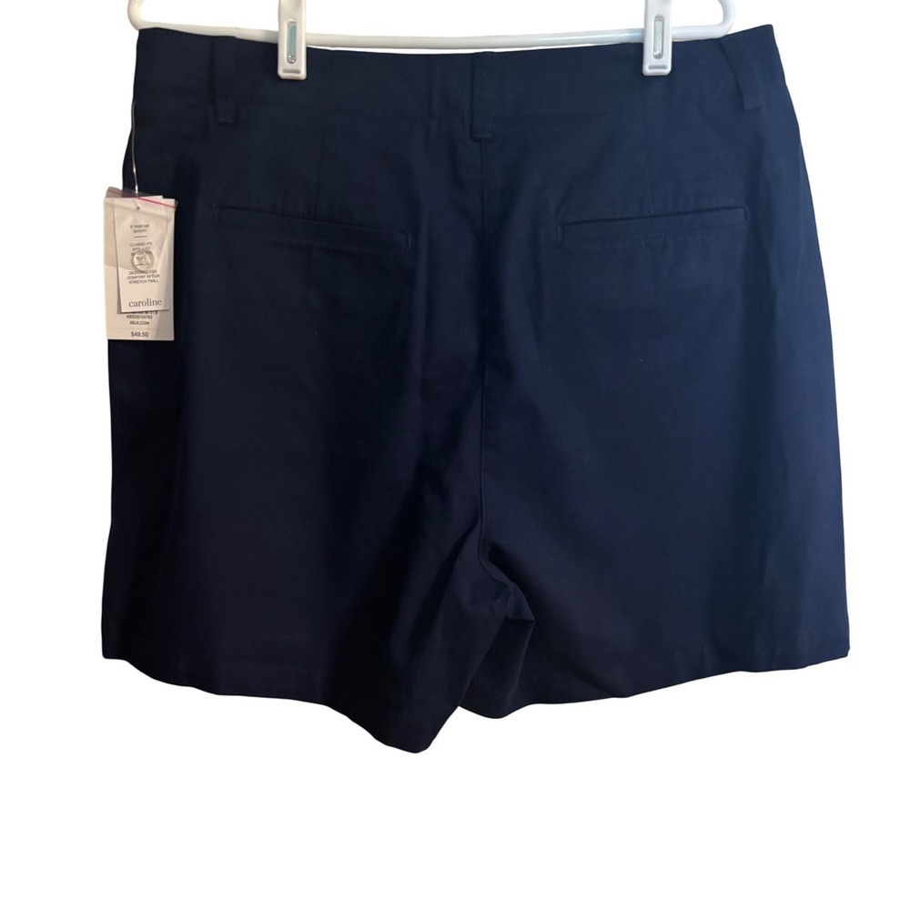 Crown & Ivy Fashion Shorts‎ Women 14 Harbor Navy Stretch Twill 5" Inseam NEW NWT